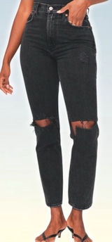 Abercrombie & Fitch 90s Straight Ultra High Rise Curve Love Distressed Jeans 29 Photo 0