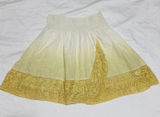 Free People Ombre Embroidered Mini‎ Skirt XS Yellow White Cotton Smocked Waist Photo 0