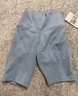 Nike One Womens High Rise 8 Inch Biker Shorts Light Blue FZ6758-440 XS…. Photo 0
