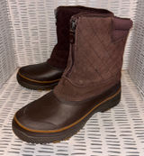 Bass Cordova Women‎ Brown Quilted Suede Waterproof Winter Duck Boots Size 7 Photo 0