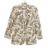 Alfred Dunner‎ Vintage Southwestern Geometric Print Blazer Tan Green Small USA Photo 0