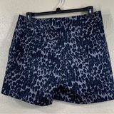 Isaac Mizrahi Tailored Shorts Animal Print Gray Black 12 Stretch Photo 0