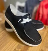 black canvas slip-on shoes women’s size 8 Photo 0