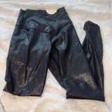 Shiny black aerie crossover leggings Photo 0