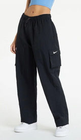 Nike NSW Street Woven Cargo Pants Women’s L Black Parachute Utility Y2K Photo 0