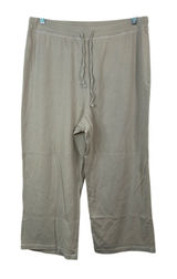 Fresh Produce Tan Beige 100% Cotton Cropped Lounge Pants Wide Leg XL Resort Photo 0