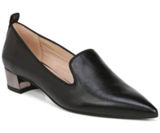 Franco Sarto Vianna Loafer Pump Womens 8 Black Leather Pointed Toe Block Heel Photo 0