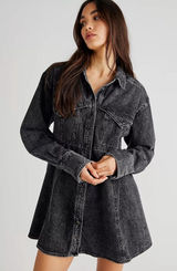 Free People We The Free Sammi Denim Mini Dress Photo 0