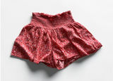 Aerie Red Floral Smocked Waist Flowy Shorts Womens XS Boho Ditsy‎ Print Photo 0
