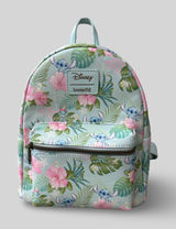 Loungefly Disney Lilo & Stitch Tropical Floral Mini Backpack Pastel Blue Vegan Photo 0