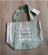 Trader Joe's NWT Newly Released Summer 2026 Green Striped Mini Tote Bag Photo 0