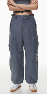 Aritzia TNA Supply Cargo Pants GD Vintage Navy 100% Cotton Size 4 Photo 0