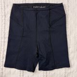 For Love & Lemons Womens Black Ribbed Paneled High Waisted Biker Shorts Size M Photo 0