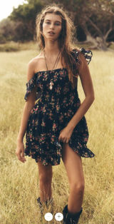Anthropologie The Peregrine Square-Neck Mini Dress Photo 0
