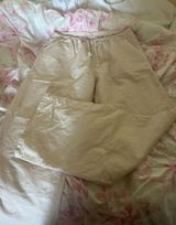 Brandy Melville Linen Striped Pants Pink Photo 0