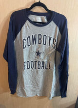 NFL Dallas Cowboys Long Sleeve Raglan Tee - Gray & Navy Size 2XL Photo 0