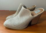 Dolce Vita Kenley Mule Beige Cream Perforated Suede Pointed Toe Heels‎ Shoes 8.5 Photo 0