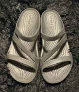 CROCS black riple-Strap Slide Sandals Photo 0