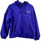 Obermeyer Windbreaker Ski Jacket Hood Full Zip Pockets Cinch Waist Purple 8 Photo 0