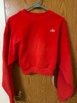 NWT Alo cropped acculade in bright red just dropped! Photo 0