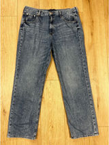 Aeropostale Womens High Rise Baggy Jeans Blue Medium Wash Cotton Size 14 MTMLPK1 Photo 0