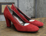Victor Womens Vintage Suede Heels 167418a830179d Red 6M Photo 0
