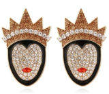 Disney New Snow White evil queen villain sparkly jeweled earrings Photo 0
