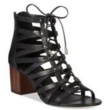 ALDO Myssi Lace-up Block Heel Sandals Strappy Ankle Open Toe Black Gladiator 9 Photo 0