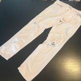 Zara Woman Premium Denim Distressed Slim‎ Jeans Blush Pink Raw Hem USA 6 EUR 38 Photo 0