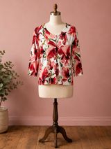 Beautiful floral 3/4 sleeve Cardigan Photo 0