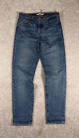 Levis Jeans Womens 26 blue Denim Wedgie Straight Button Fly Premium Photo 0