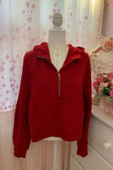 Lululemon Scuba Oversized Half-Zip Hoodie College Crimson Photo 0
