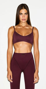 Nike Skims Matte Micro Scoop Sports Bra Currant Size Large Photo 0