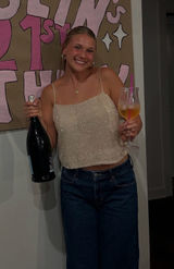 Lulu’s Champagne Sequin Tank Top Photo 0