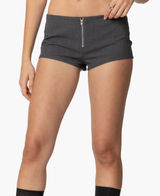 EDIKTED Allie Gray Zip Up Festival Rave Micro Shorts NWT Size S Photo 0