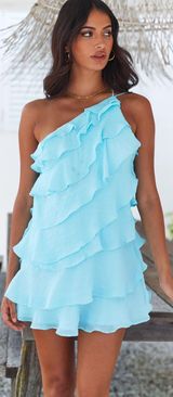 Want To Party Mini Dress Blue Photo 0
