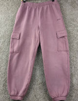 Aritzia Tna Mega Fit Cargo Joggers Women M Cozy Sweatfleece Pink Oversized Baggy Photo 0