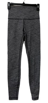 Lululemon Wunder Under High Rise Tight Heathered Black Size 4 W5AM9S Photo 0