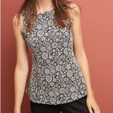 Anthropologie Vanessa‎ Virginia Top Large Black Floral Corset Back Cottagecore Photo 0