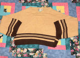 Anthropologie Saturday Sunday Striped Knit Oversized Crop Crew Sweater, Size M Photo 0