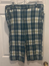 J.Crew Favorite‎ Fit Plaid Cropped Pants Womens 14 Blue Yellow Cotton Coastal Photo 0
