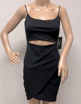 NWT Lulu’s Little Black Dress with peek a boo front opening Photo 0