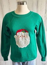 Vintage Pannill by Hanes Christmas‎ Santa Sweatshirt Small whimsical unique Photo 0