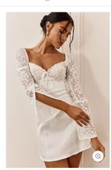 White Dress Selfie Leslie Mini Lace Photo 0