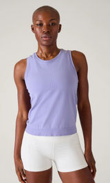 Athleta In Motion Seamless Tank Periwinkle Blue Size Small Workout Top Photo 0