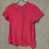 Pilcro Pink Short Sleeve Tee Classic Crew Neck Photo 0