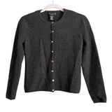 Sarah Spencer Merino Wool Cardigan M Charcoal Gray Quiet Luxury Minimalist Photo 0