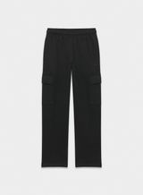 Black Aritzia Cozy Fleece Mega Cargo Sweatpants Photo 0