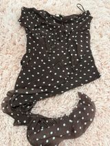 Polka Dot Tube Top Brown Size M Photo 0