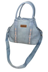 NWOT Wrangler Carry All Aztec Expandable Tote Crossbody‎ Color Jean Boho Western Photo 0